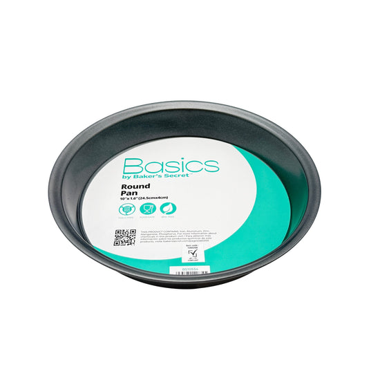 Bakers Secret Carbon Steel Round Pan Dark Grey 24.5 x 4 cm