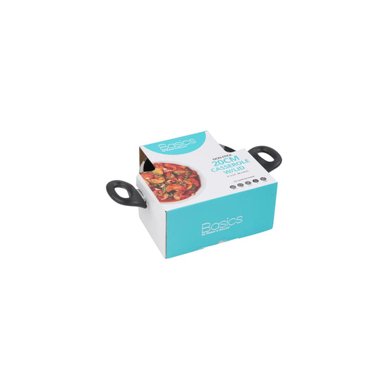 Roll Rim Press Casserole with Lid Black 20 x 9 cm