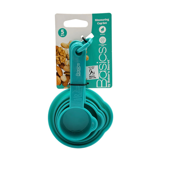 Plastic Measuring Cups Set of 5 Green