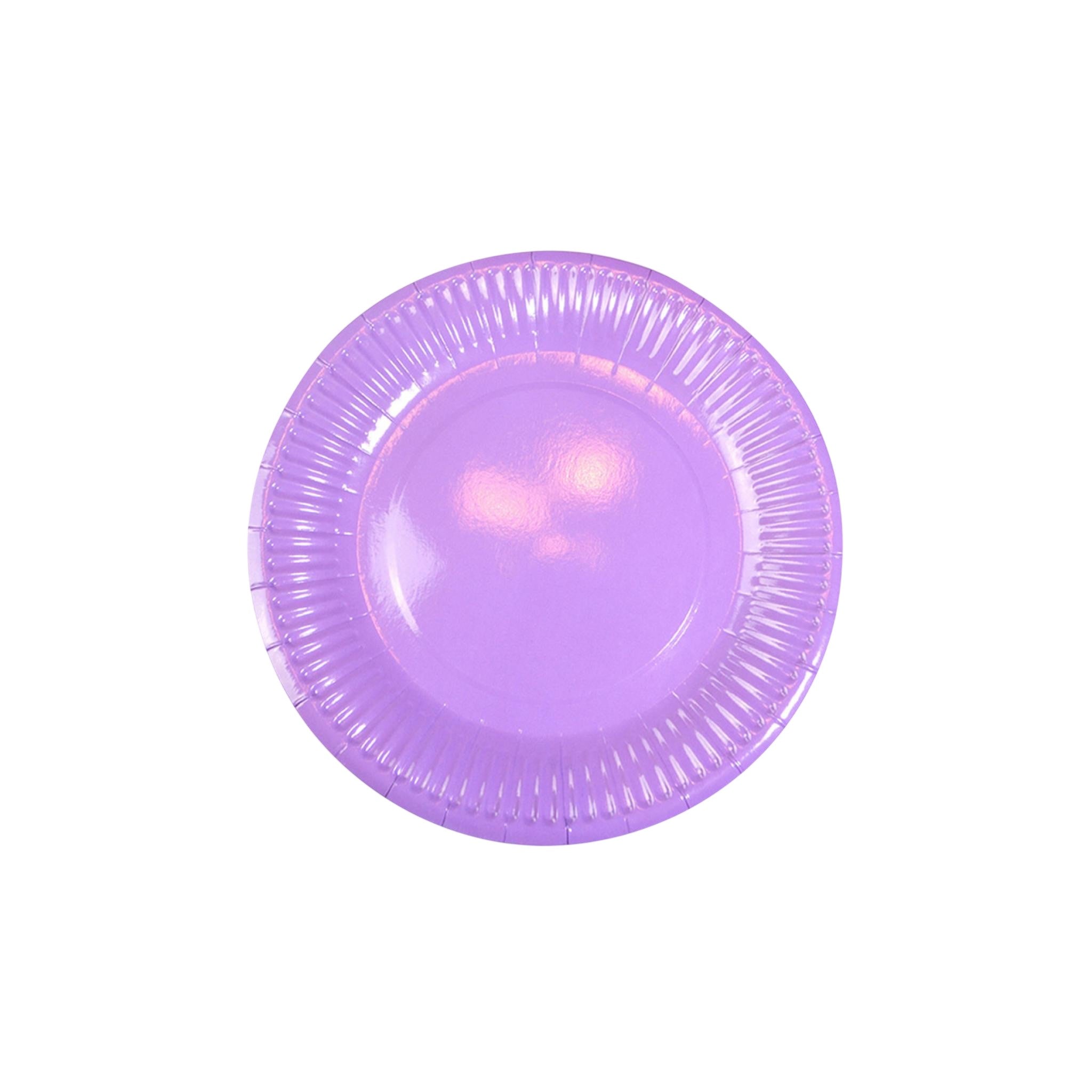 HK Disposable Tableware Paper Purple 20 CM 10 Pcs 3+