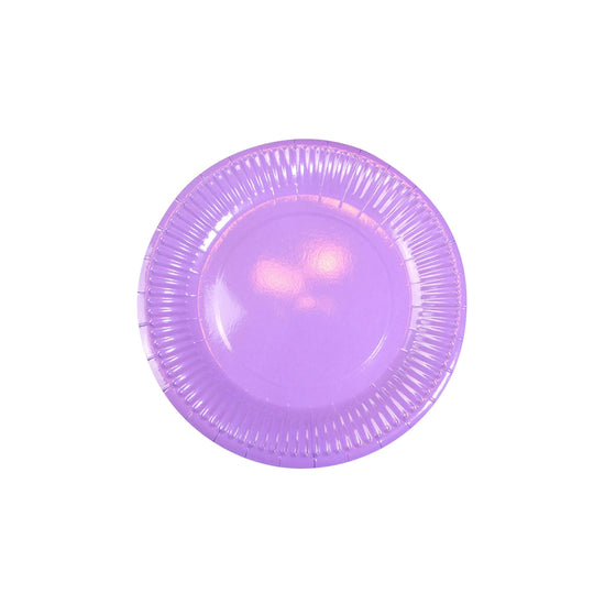 Disposable Tableware Paper Plates Purple 9 inch 10 pcs