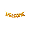 HK Balloons Plastic Gold 15x10x0.1 CM Welcome 3+