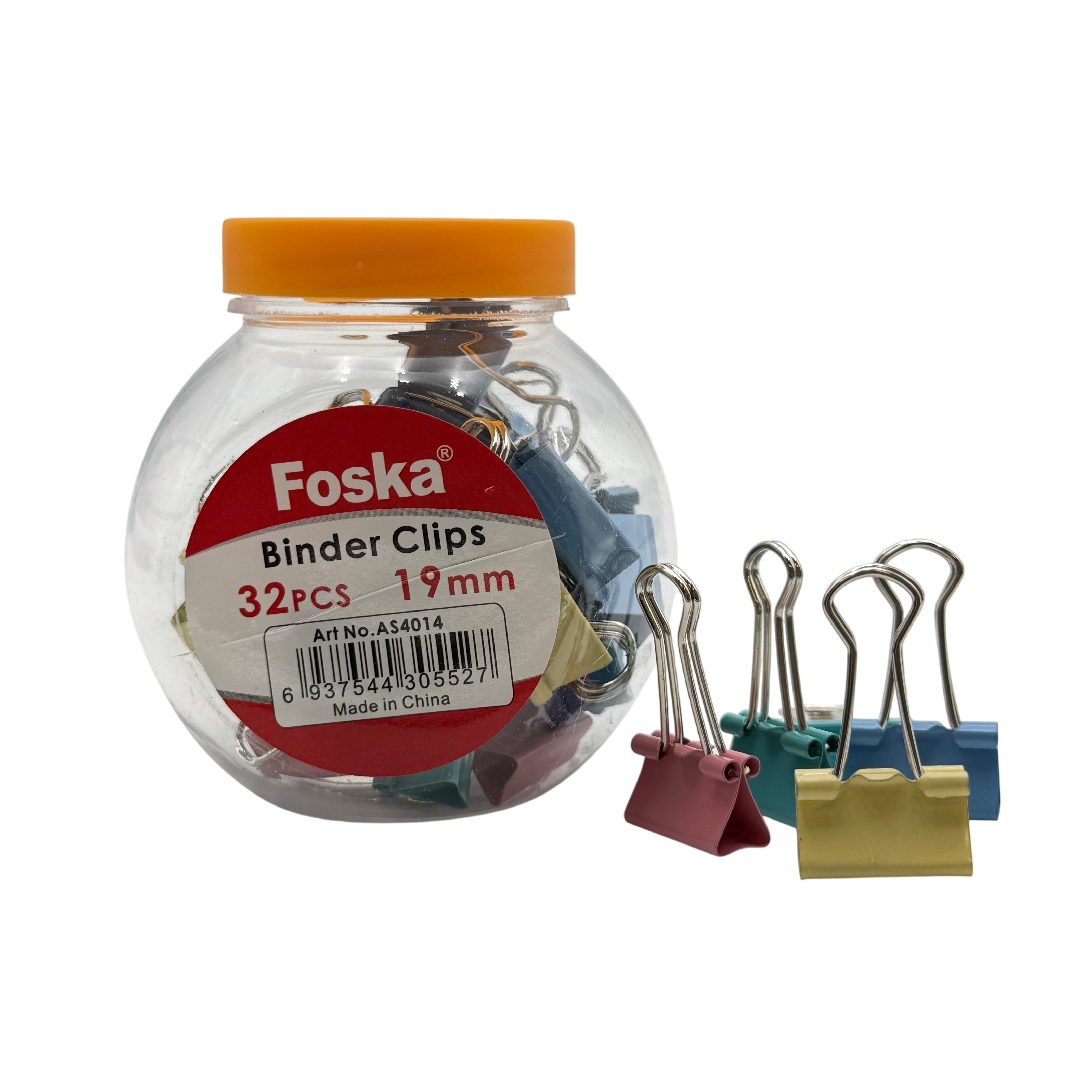 Binder Clips Plastic Multicolor 32 Pcs