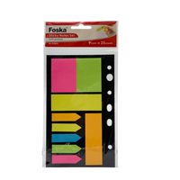 Sticky Notes Plastic Multicolor 9 Pcs