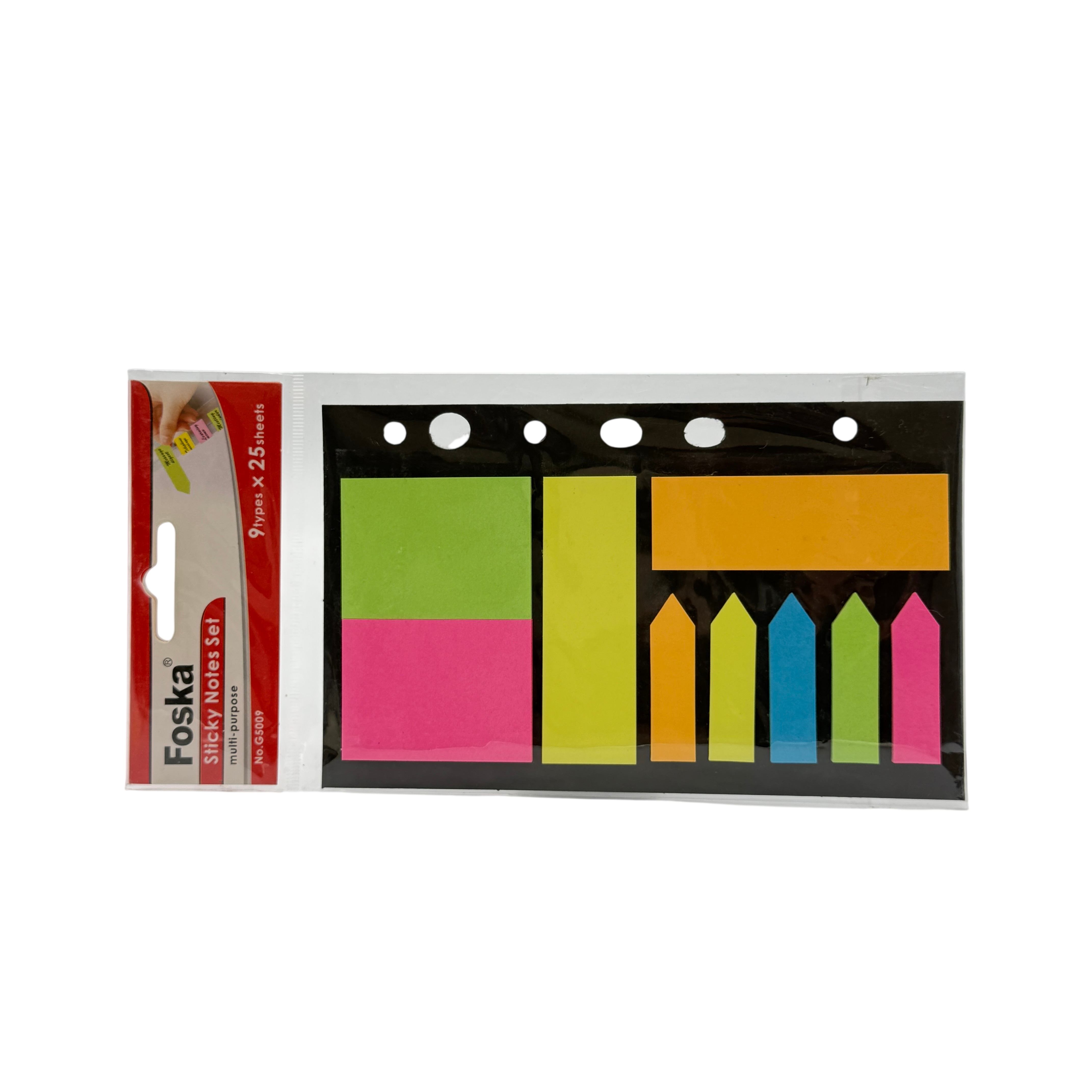 Sticky Notes Plastic Multicolor 9 Pcs