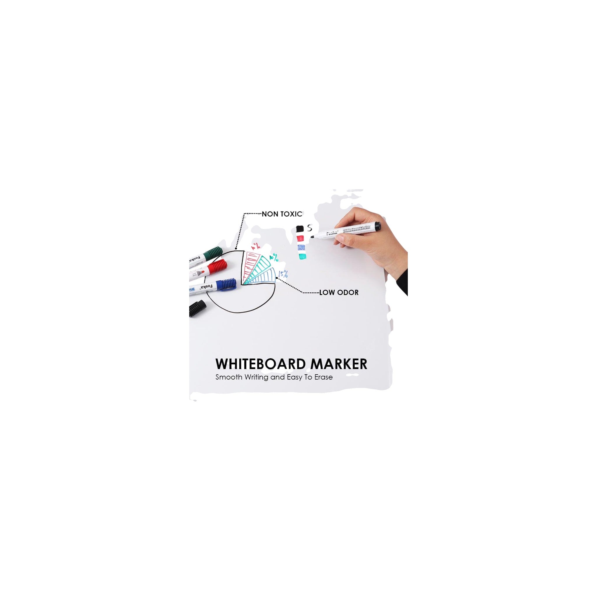 CH Whiteboard Marker Plastic Multicolor 3+