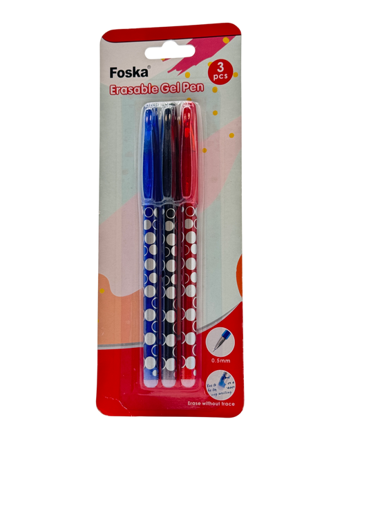 CH Gel Pen Plastic Assorted Colors 3 Pcs