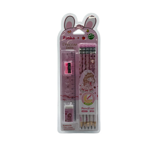 Rabbit Princess Pencil Set