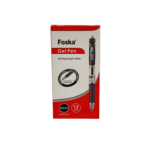 Click Gel Pen,Ballpoint 0.5 mm,Writing Length 450 m Black