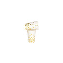 HK Disposable Tableware Paper Cup White Rose Gold Polka Dots