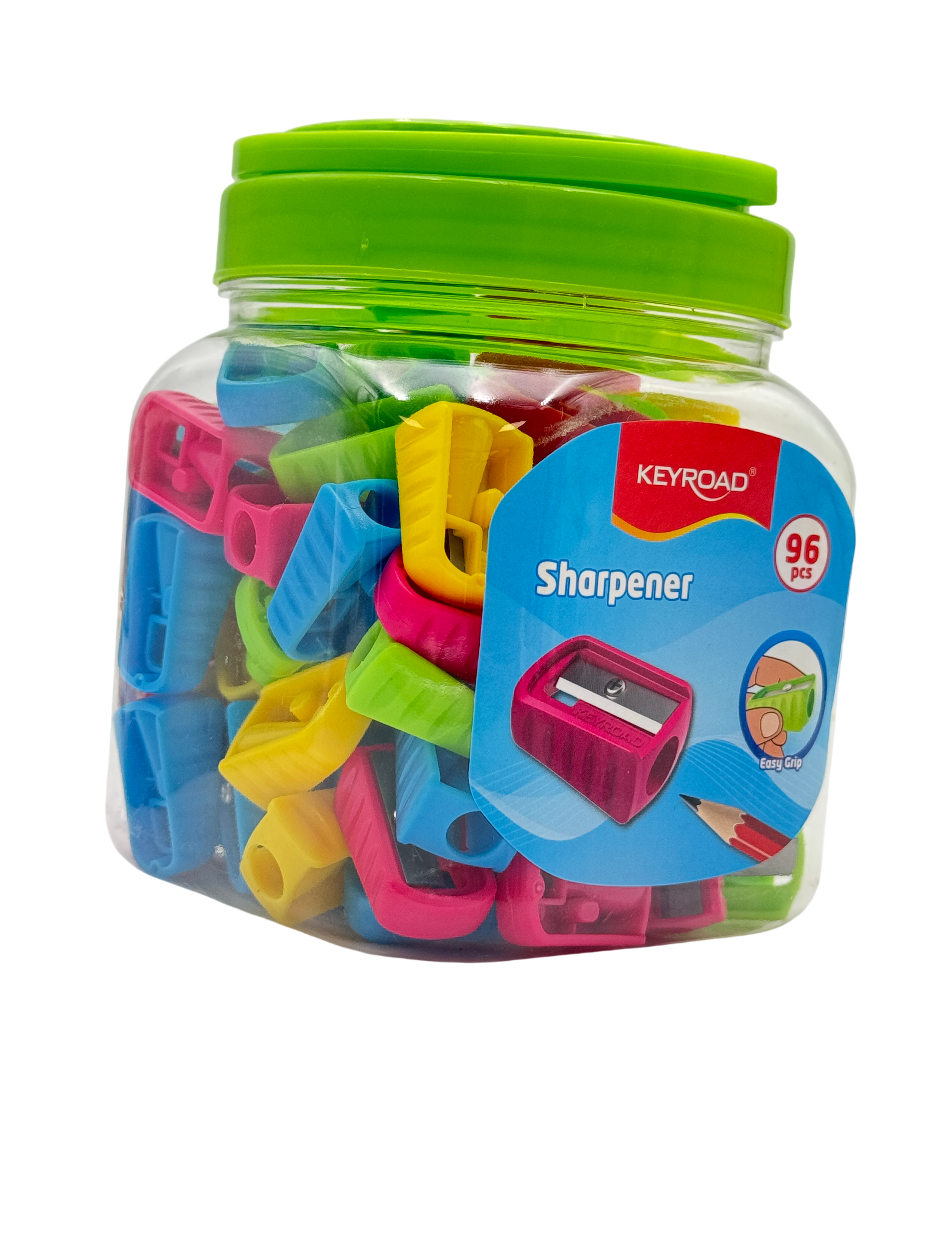 Keyroad Plastic Sharpener Multicolor 96 Pcs 3+