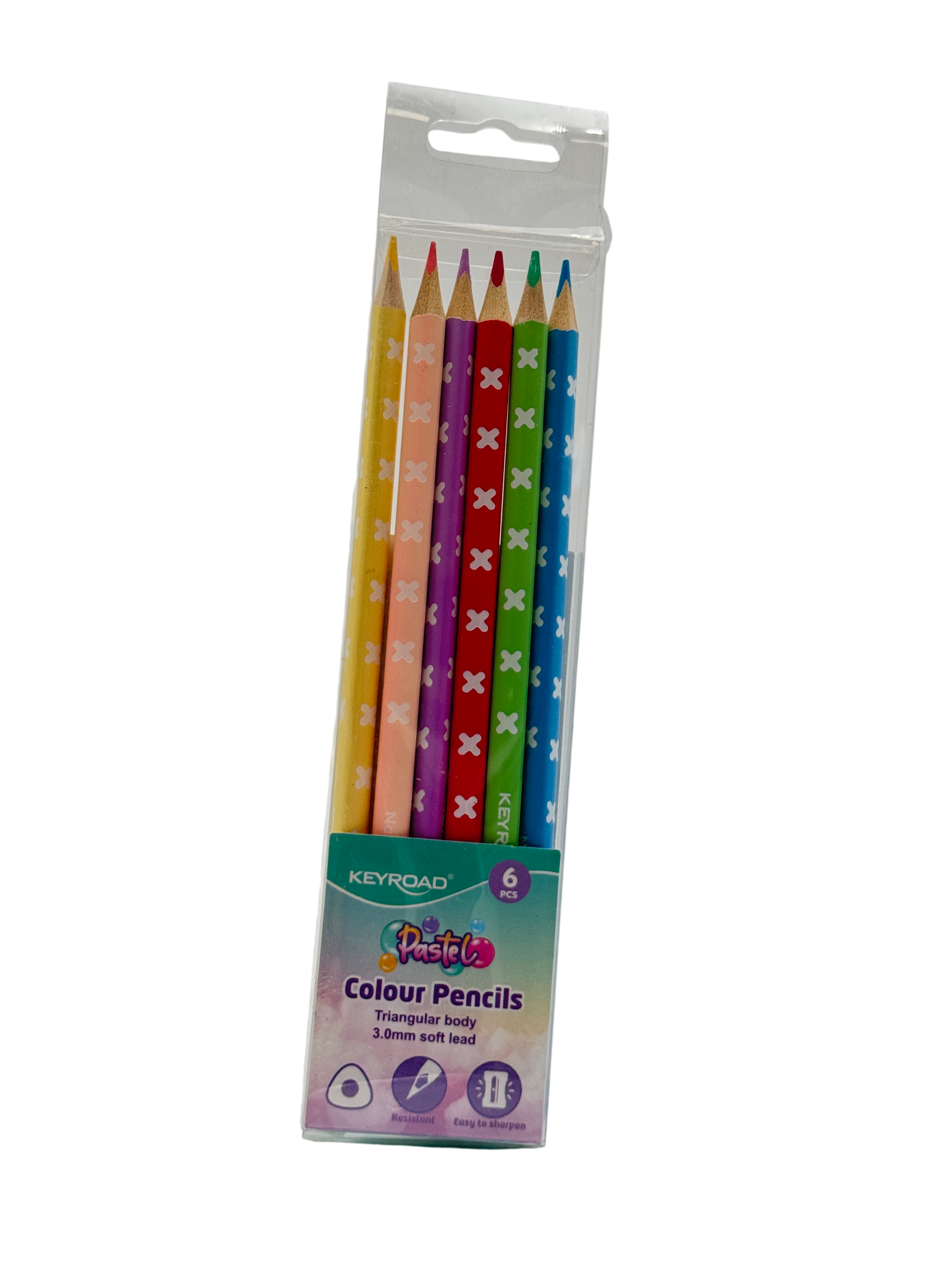 Keyroad Plastic Colored Pencil Multicolor 6 Pcs 3+