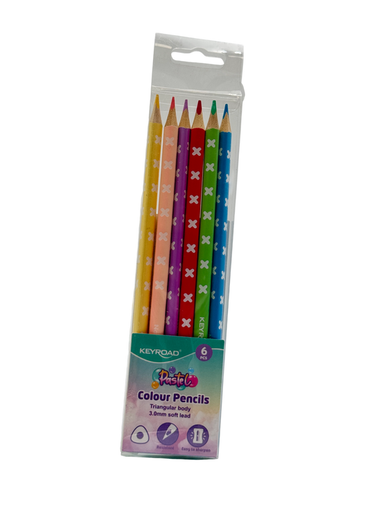 Keyroad Plastic Colored Pencil Multicolor 6 Pcs 3+