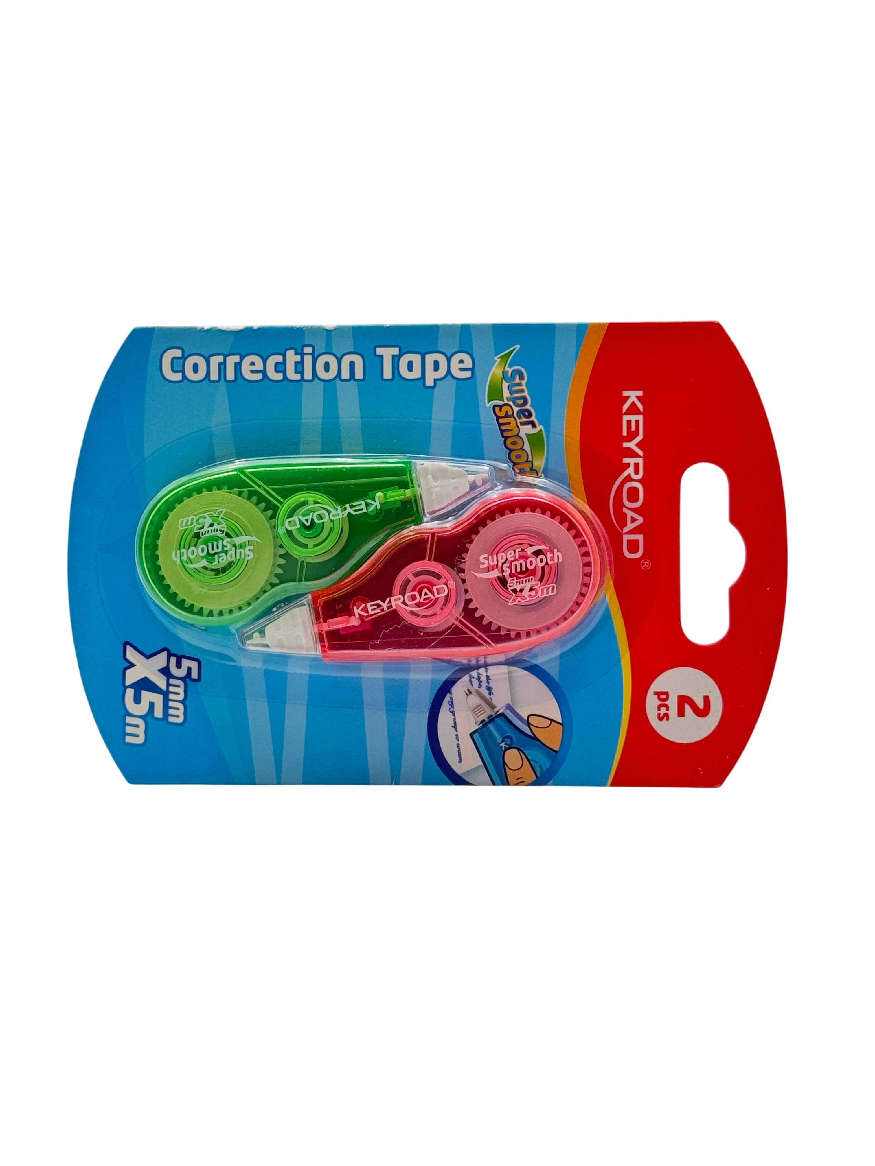 Keyroad Correction Tape Plastic Multicolor 5 Pcs 3+