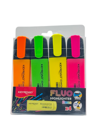 Keyroad Highlighter Set Plastic Multicolor 4 Pcs