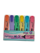 Keyroad Plastic Highlighter Multicolor 6 Pcs 3+