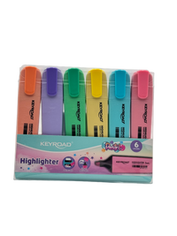 Keyroad Plastic Highlighter Multicolor 6 Pcs 3+