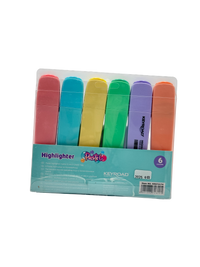 Keyroad Plastic Highlighter Multicolor 6 Pcs 3+