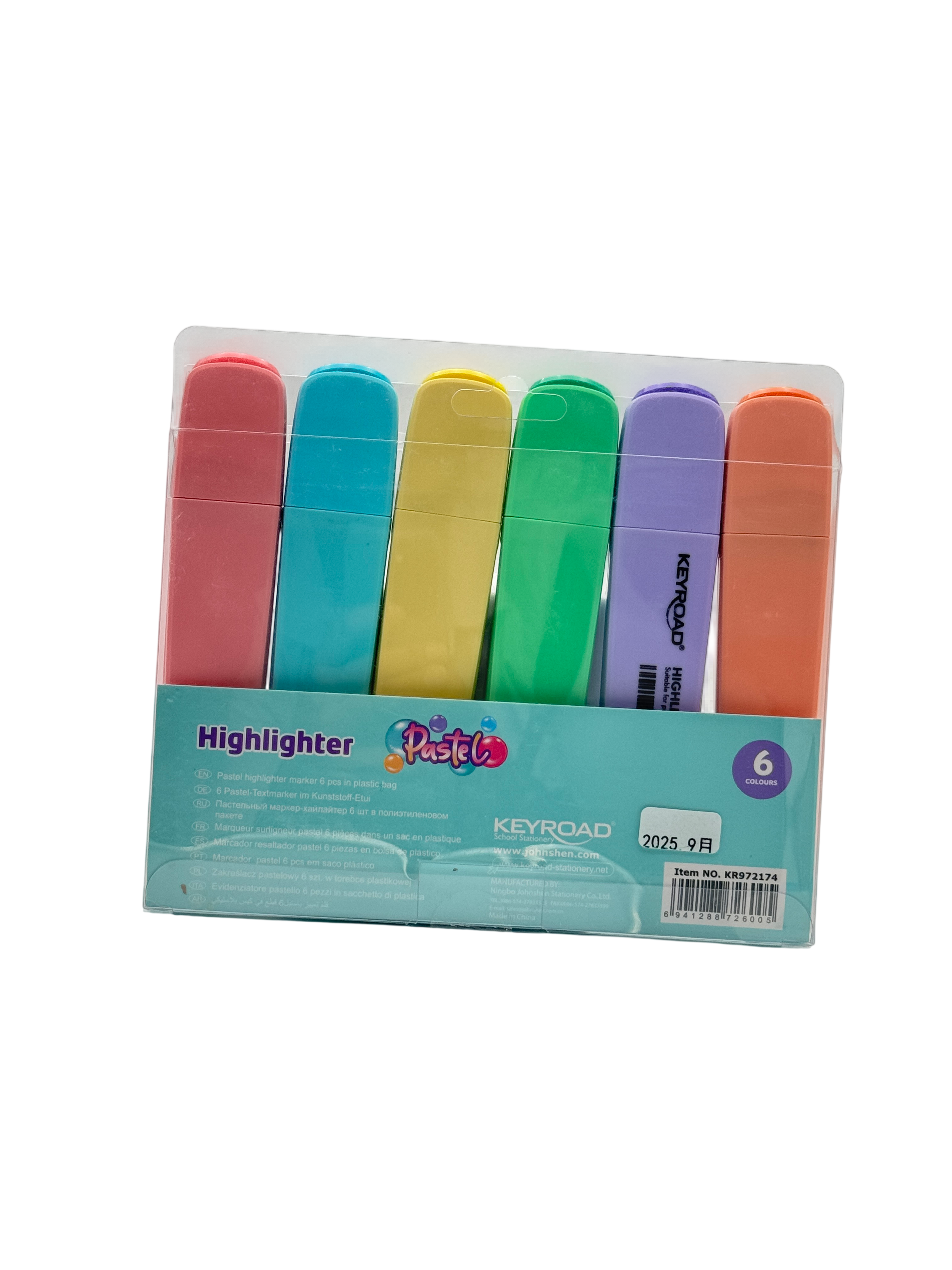 Keyroad Plastic Highlighter Multicolor 6 Pcs 3+