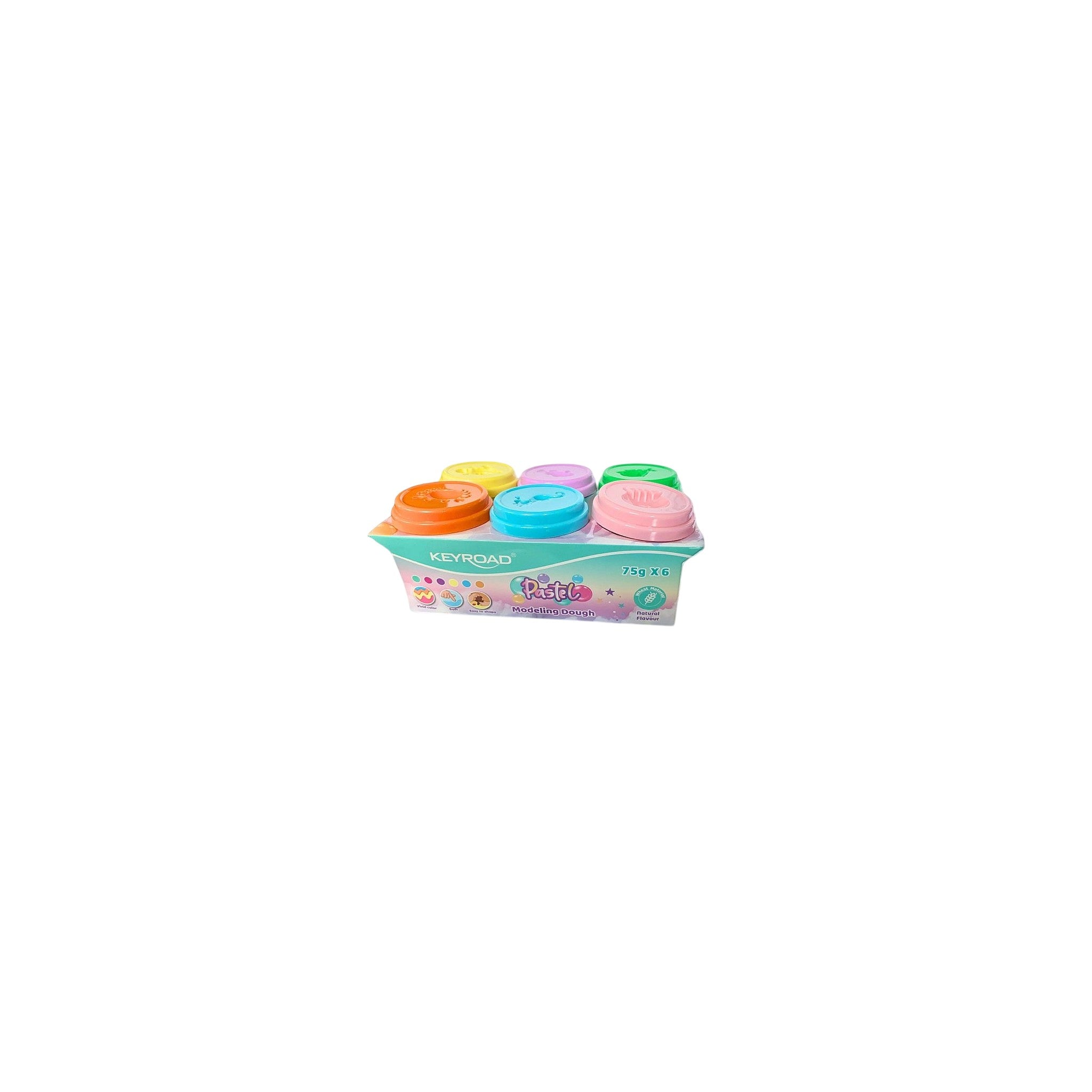 Keyroad Dough Cans Plastic Multicolor 5.2x5.2x6.3 CM 6 Pcs 3