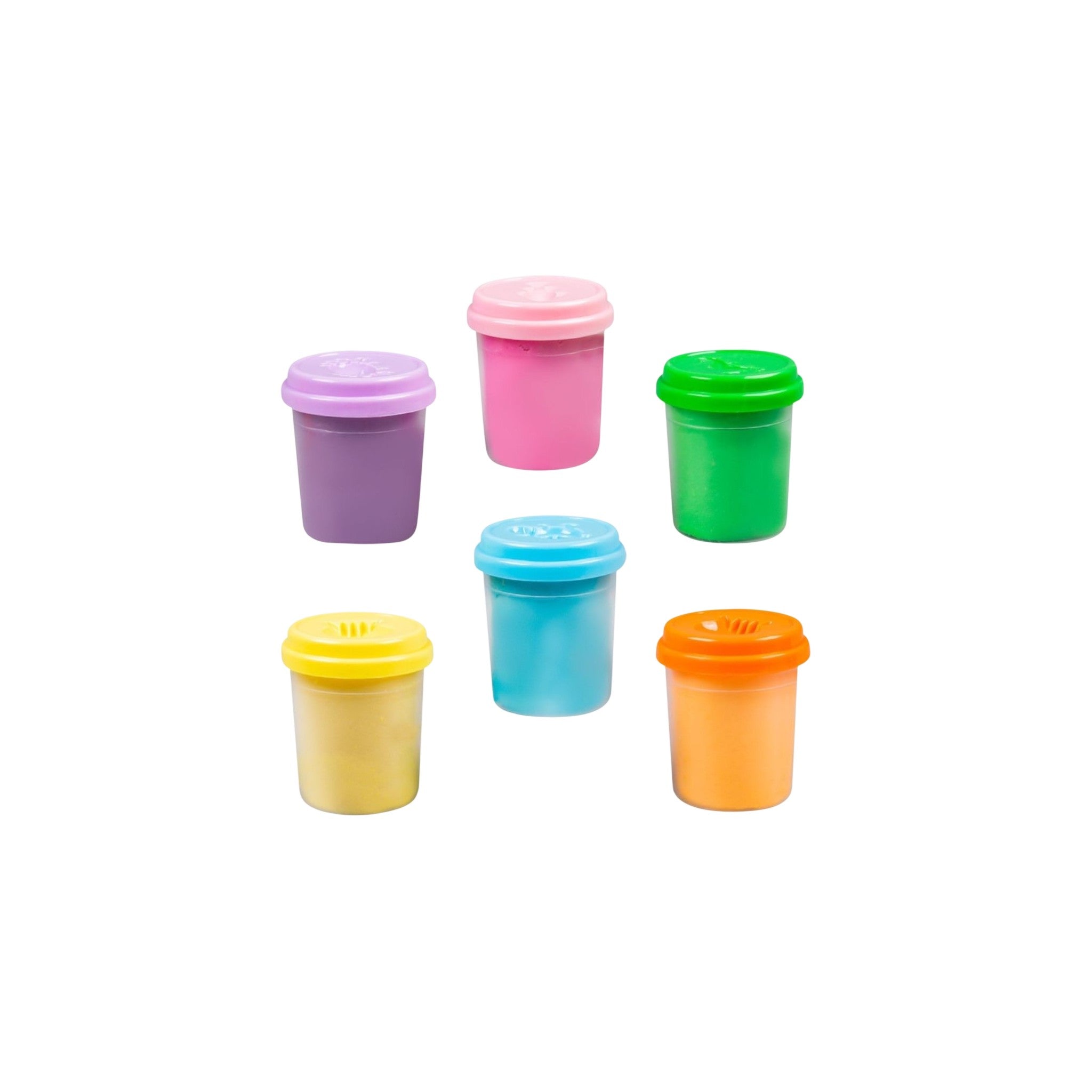 Keyroad Dough Cans Plastic Multicolor 5.2x5.2x6.3 CM 6 Pcs 3