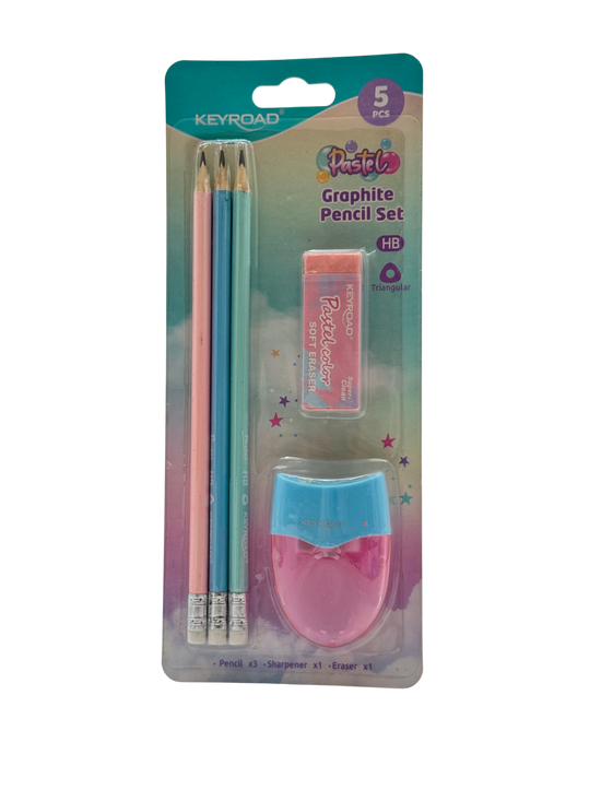 Keyroad Plastic Pencil Multicolor 5 Pcs 3+