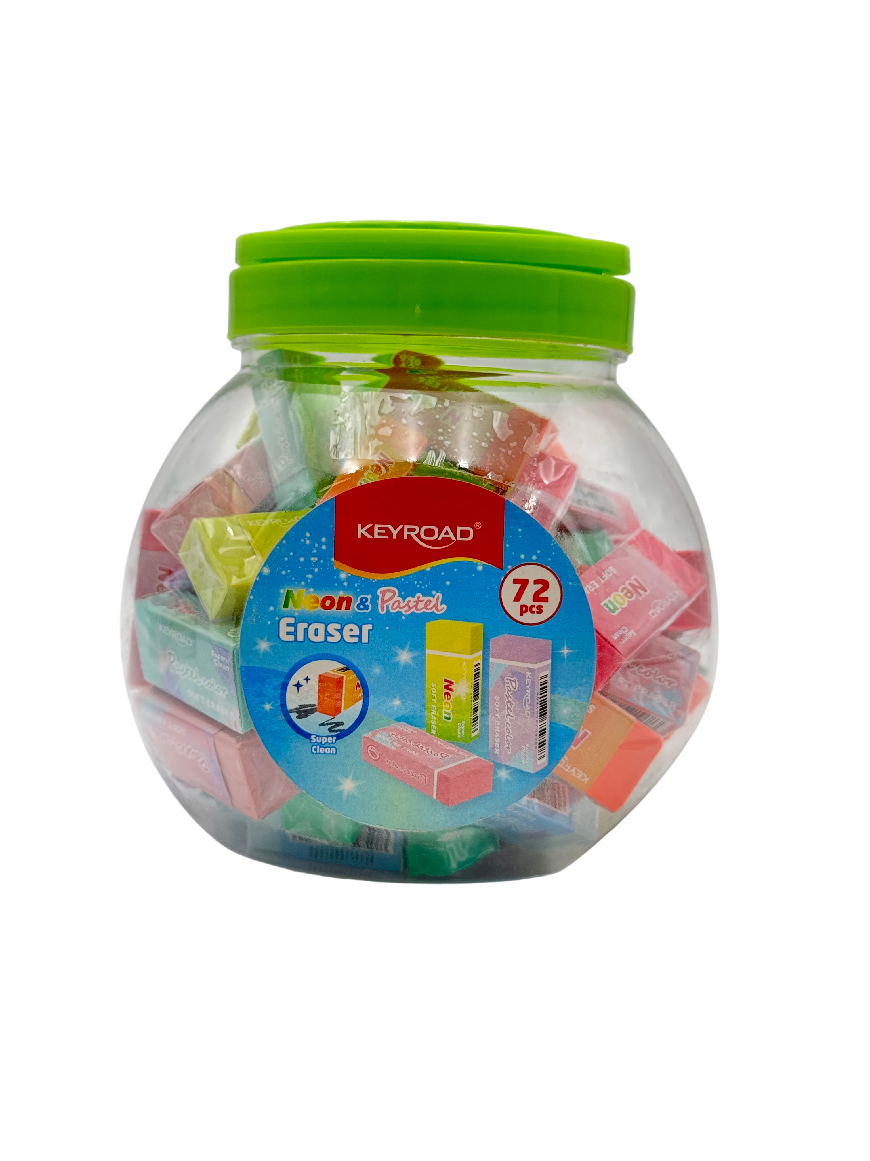 Keyroad Plastic Eraser Set Multicolor 3 Pcs 3+