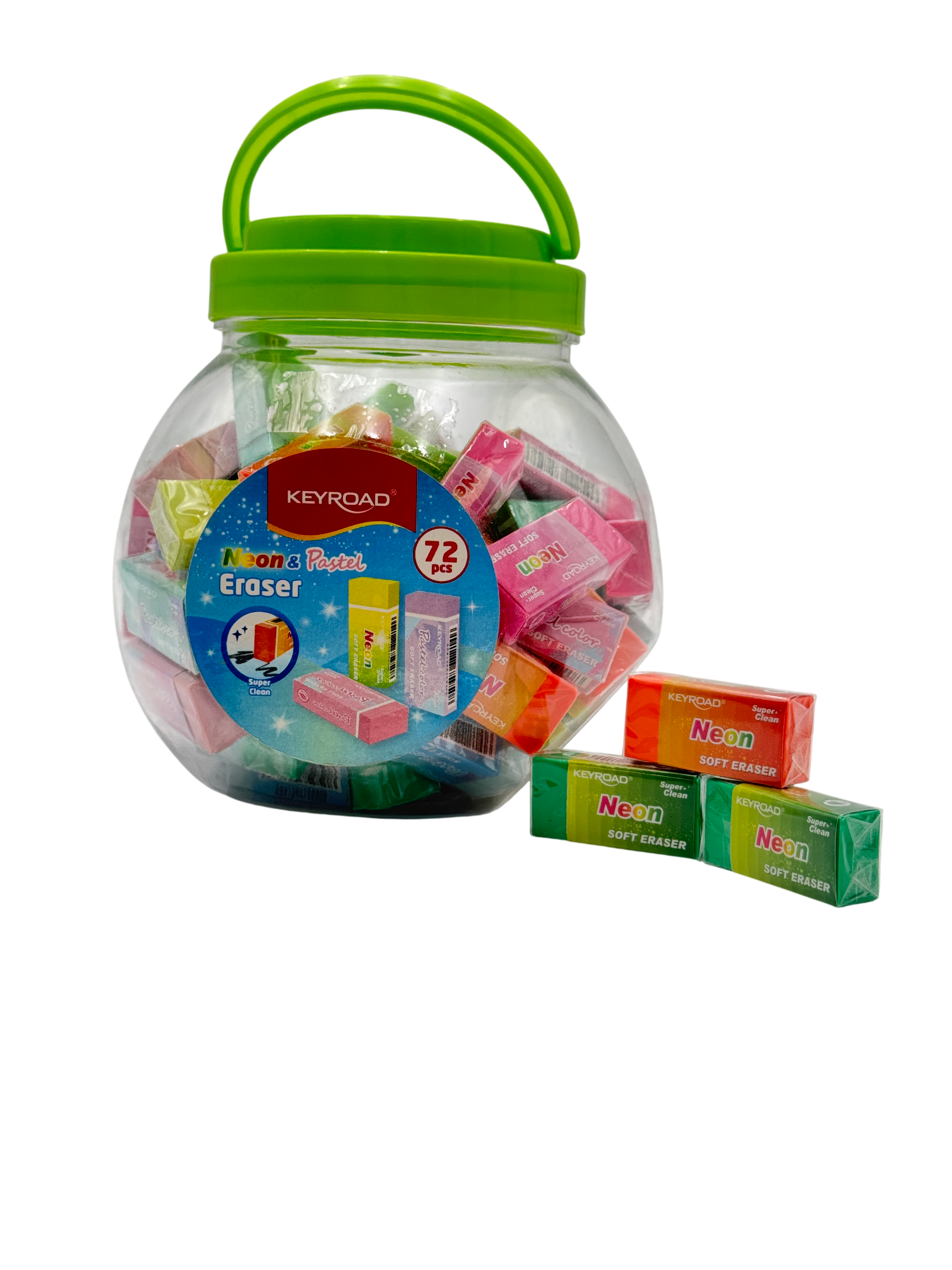 Keyroad Plastic Eraser Set Multicolor 3 Pcs 3+