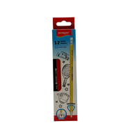 Pencil Plastic Multicolor 12 Pcs
