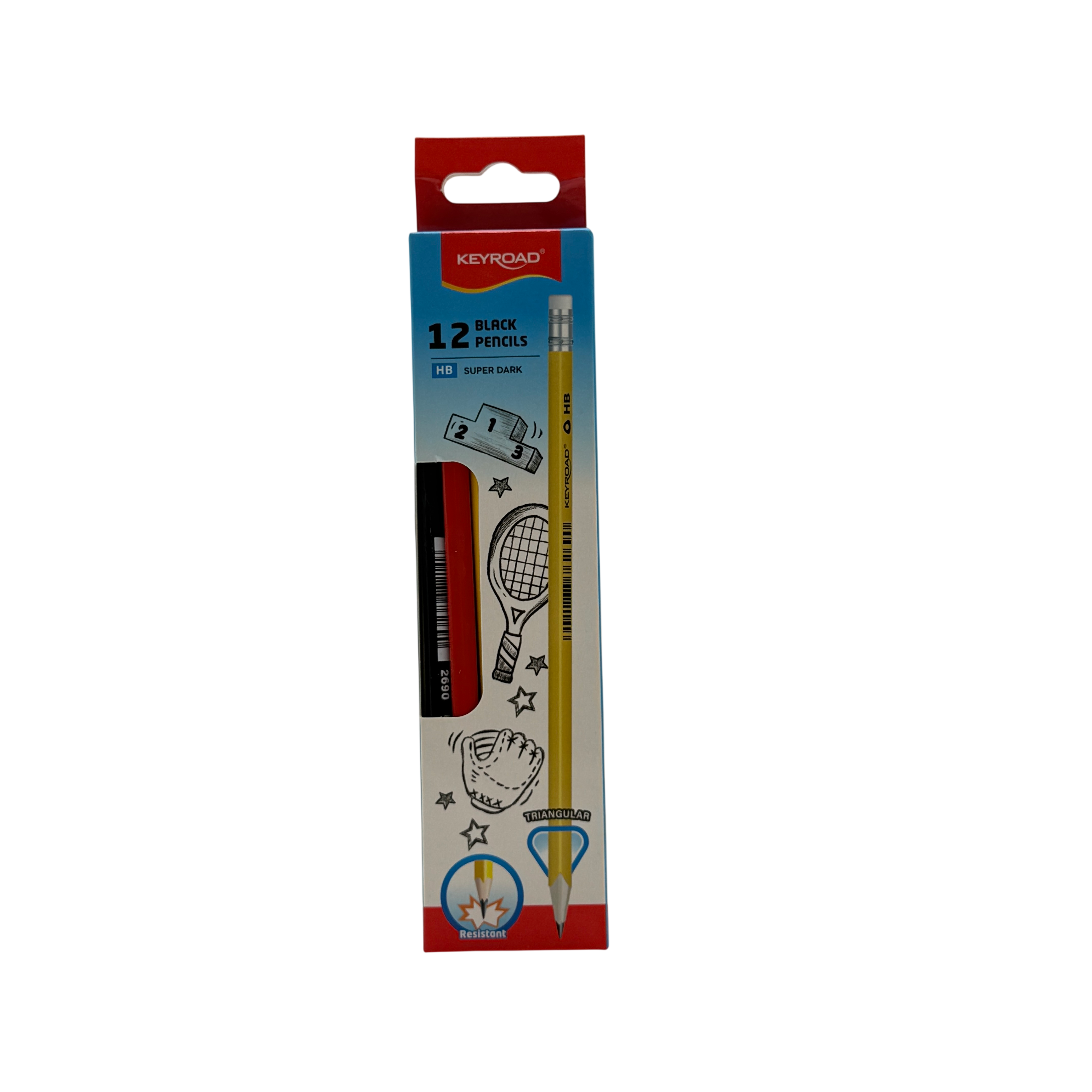 Pencil Plastic Multicolor 12 Pcs