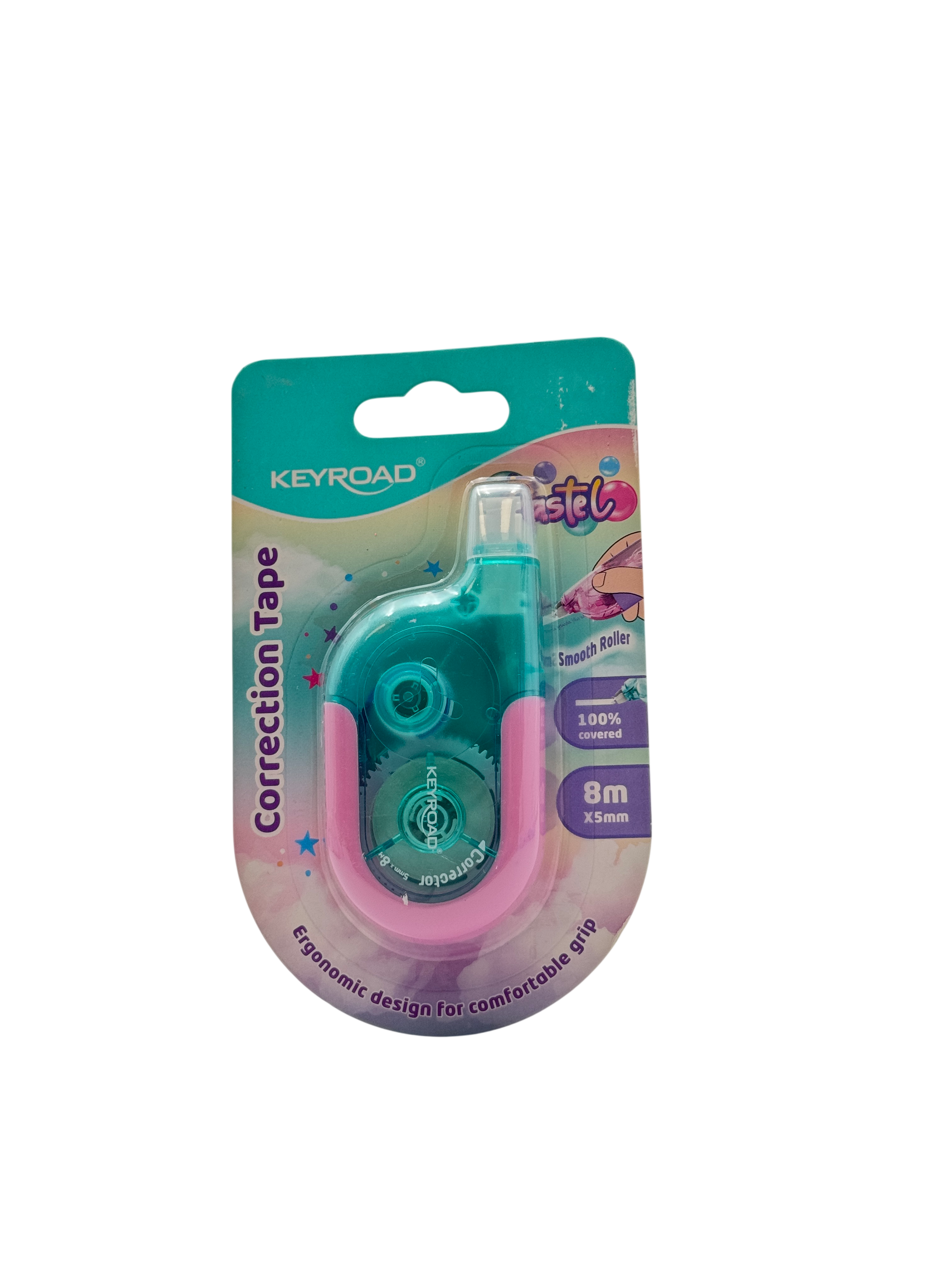 Keyroad Plastic Correction Tape Multicolor 3+