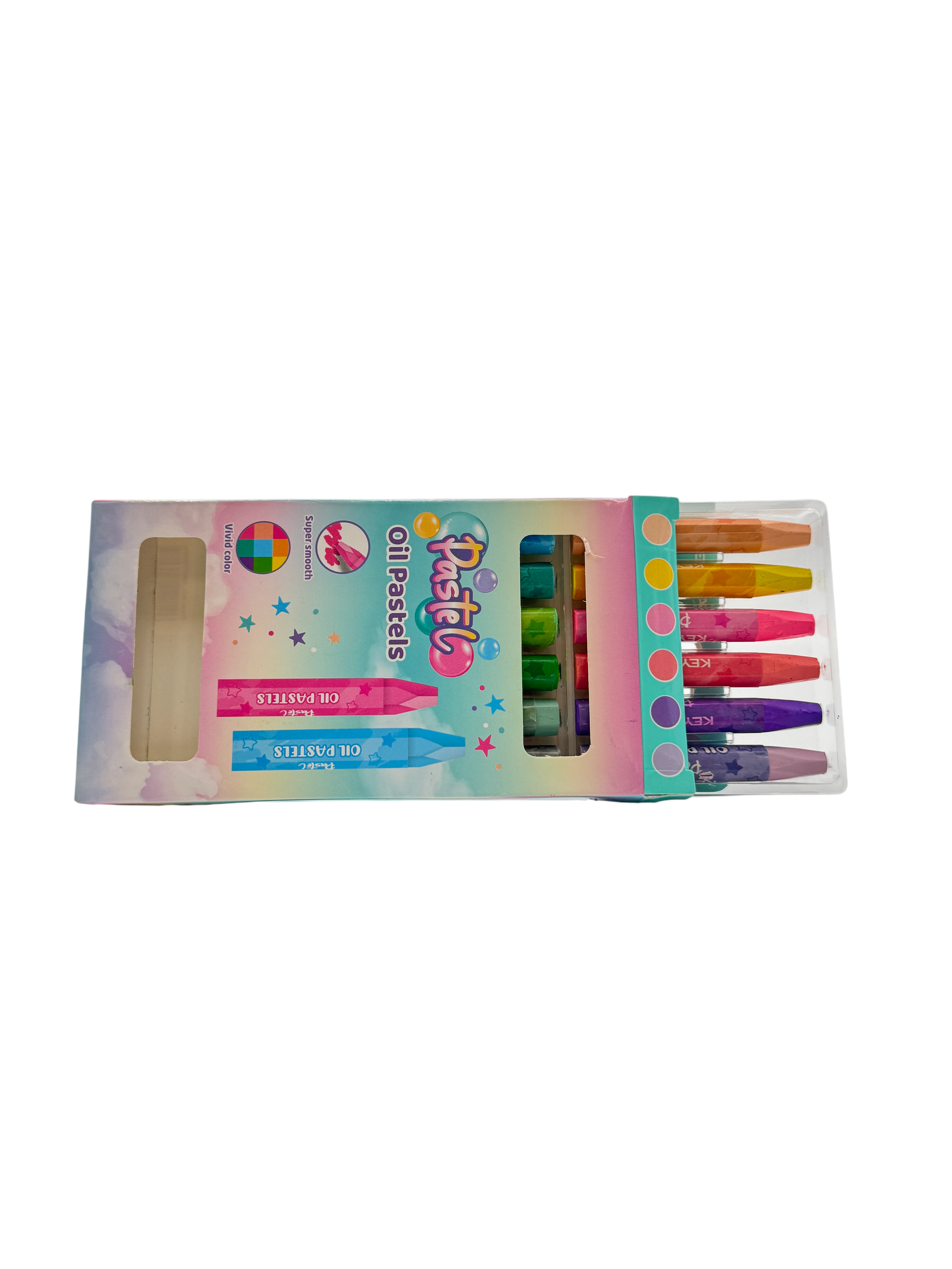 Keyroad Plastic Oil Pastels Multicolor 12 Pcs 3+