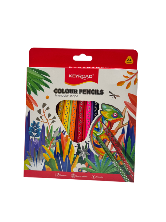 Keyroad Colored Pencil Plastic Multicolor 24 Pcs 3+