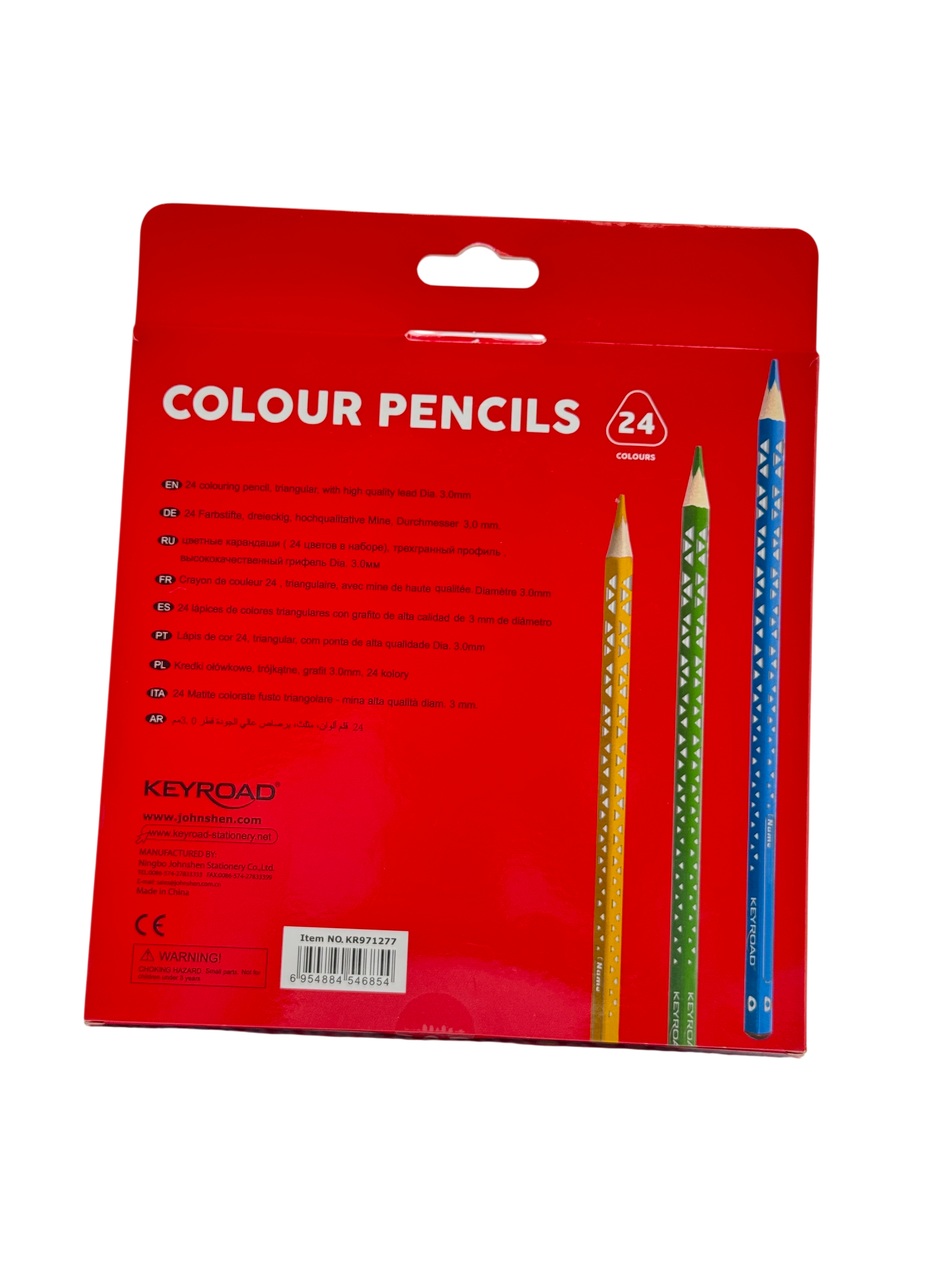 Keyroad Colored Pencil Plastic Multicolor 24 Pcs 3+