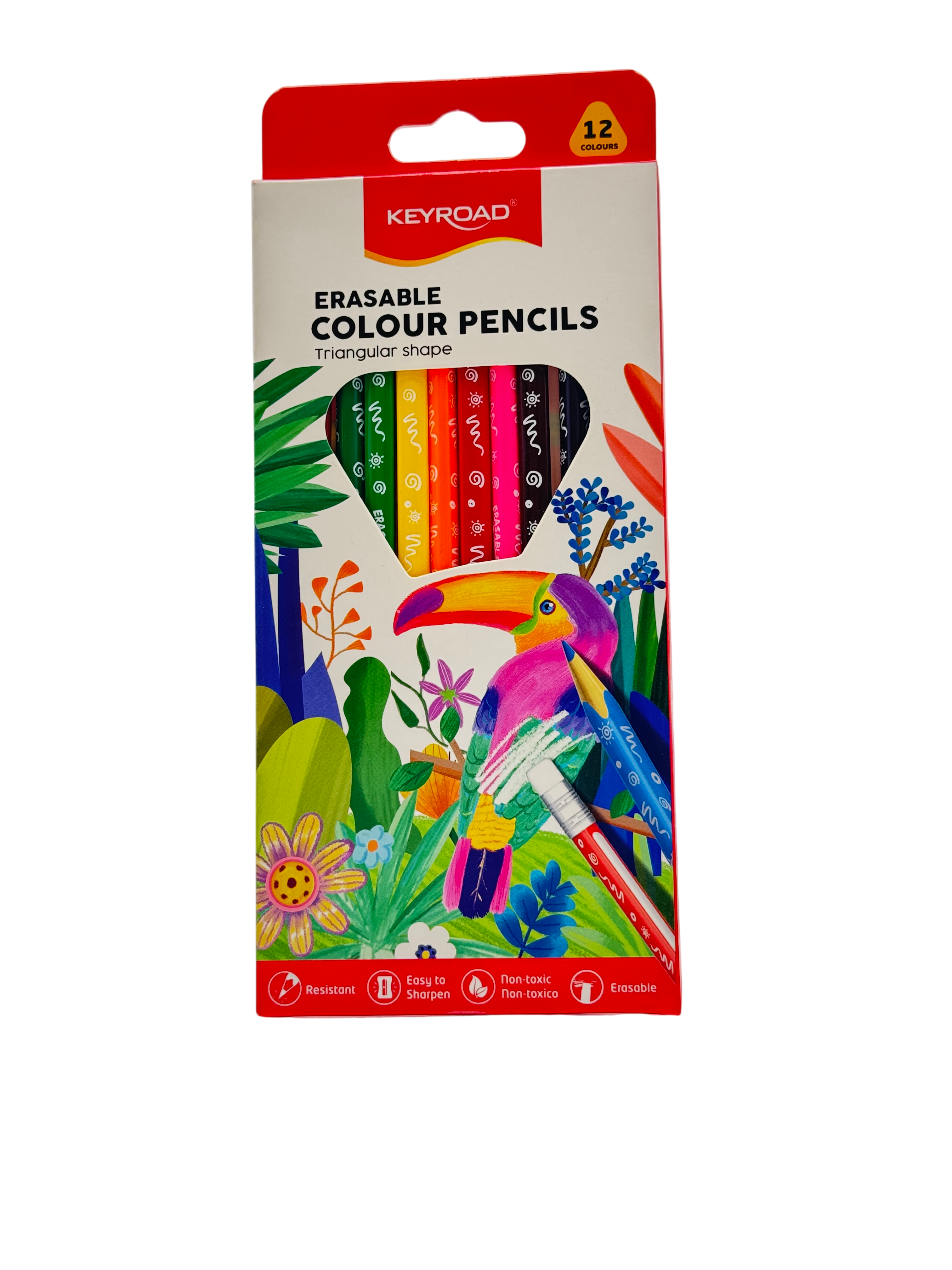 Keyroad Colored Pencil Set Multicolor Plastic 12 Pcs