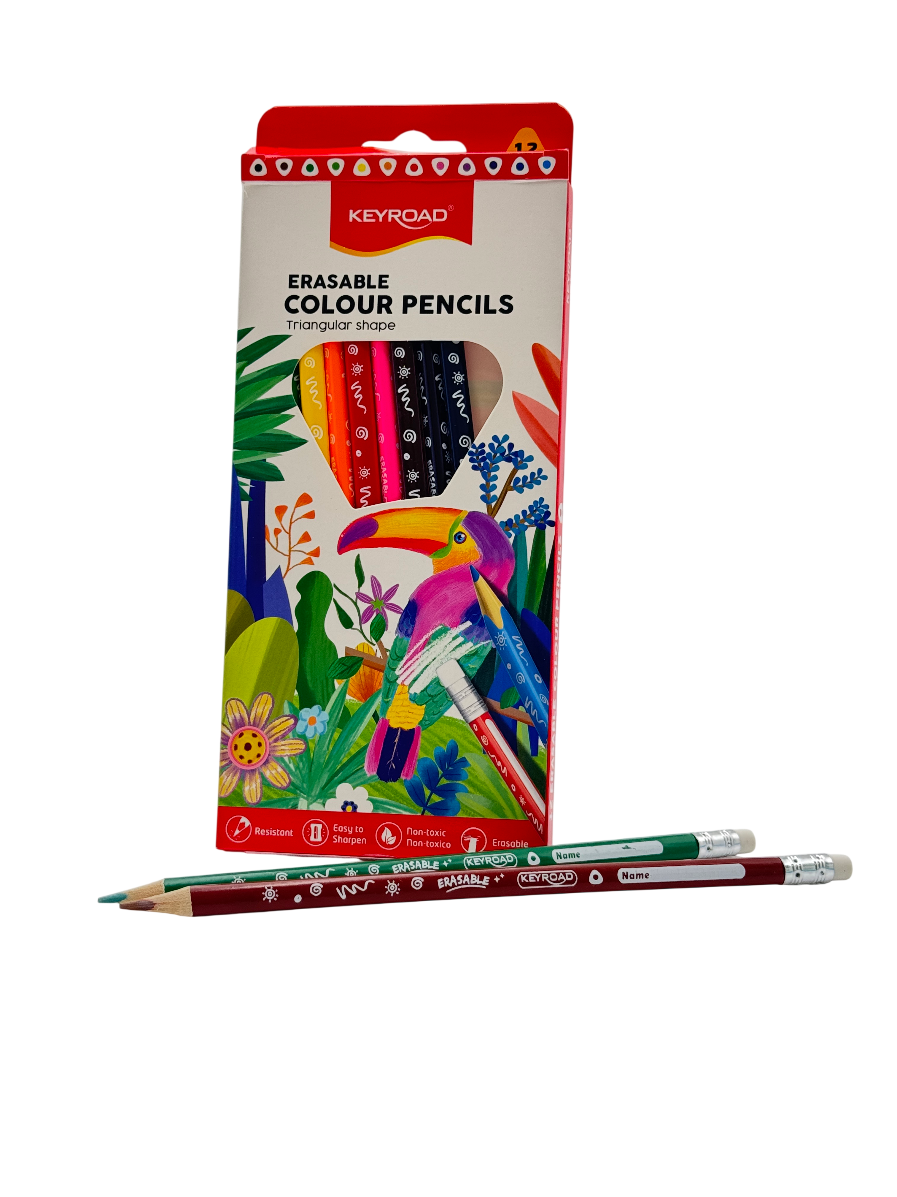 Keyroad Colored Pencil Set Multicolor Plastic 12 Pcs