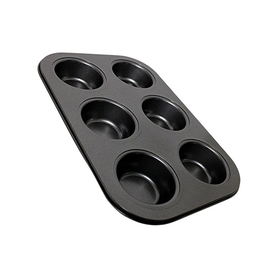Basic Carbon Steel 6 Cup Muffin Pan 26.5 x 19 x 3 cm