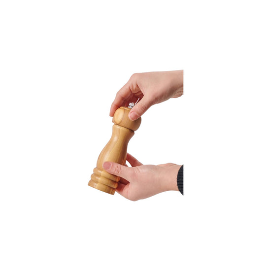 Wood Regular Acrylic Pepper Grinder 15 cm Brown