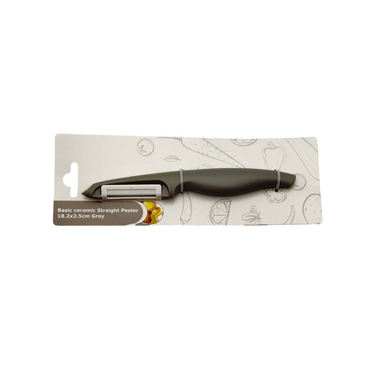Basic ceramic Straight Peeler 25 cm Grey