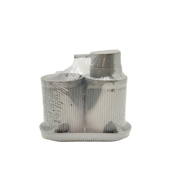 Basic Grey Bathroom Accessories Set of 3