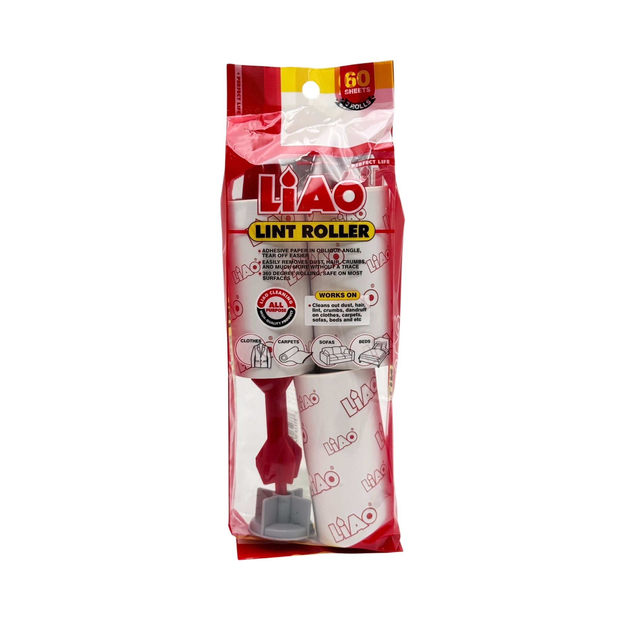 Liao Lint Roller Kit Plastic Paper 3 pcs 23 x 5 x 5 cm