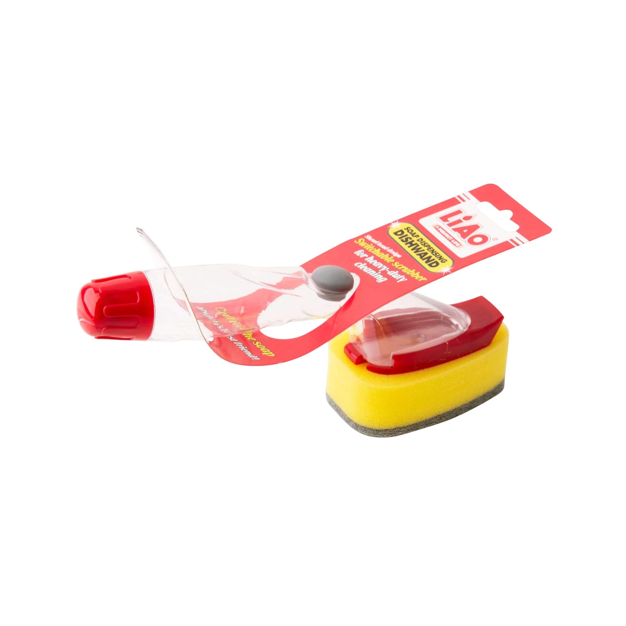 Liao Sponge Scrubber Plastic Dishwand 24 x 5.5 x 8 cm