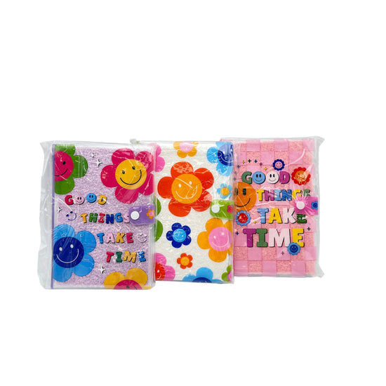 A5 EVA Rubber Cover Notebook Floral Plush