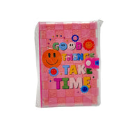 A5 Eva Rubber Cover Notebook Floral Plush Multicolor 15x21.5
