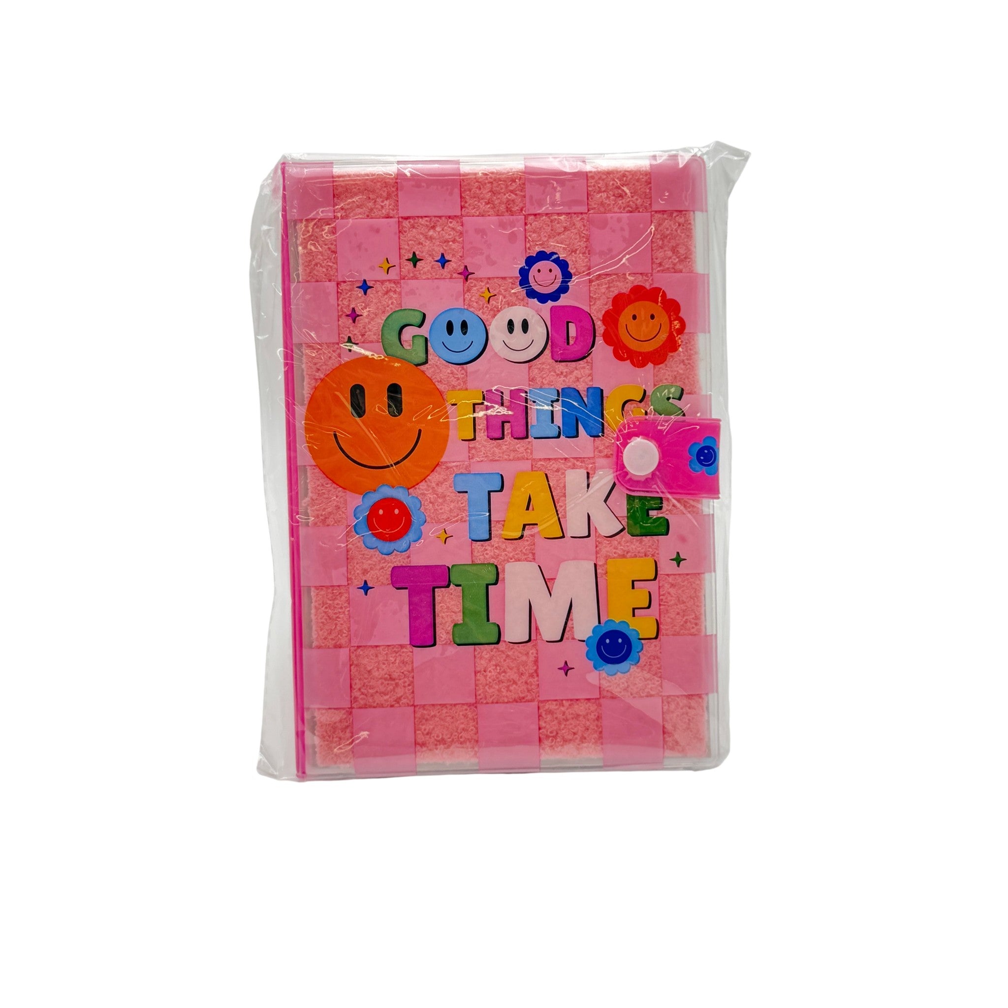 A5 Eva Rubber Cover Notebook Floral Plush Multicolor 15x21.5