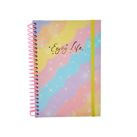 A5 Plastic Coil Notebook Paper White 14.8x21 CM 3+