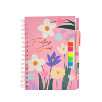 A5 Notebook Paper Pink 14.8x21x1 CM 3+