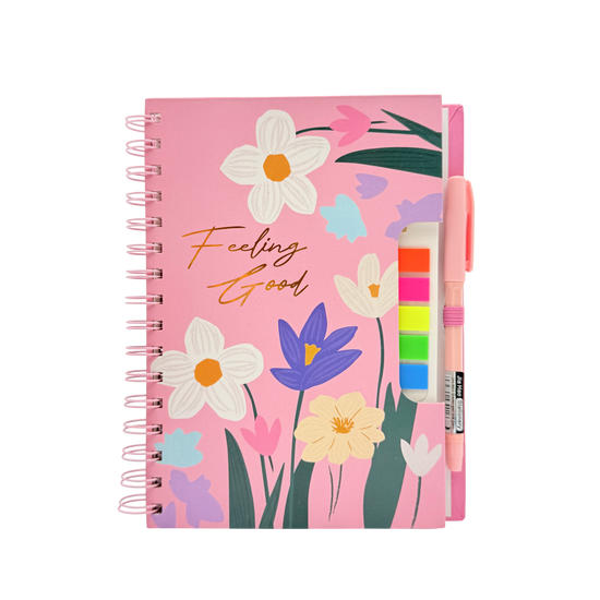 A5 Notebook Paper Pink 14.8x21x1 CM 3+