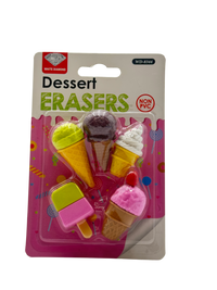 HK Eraser Plastic Multicolor 8.5x11x2.5 CM 5 Pcs 3+