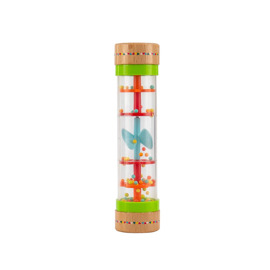 Wooden Beaded Rainmaker Toy Red